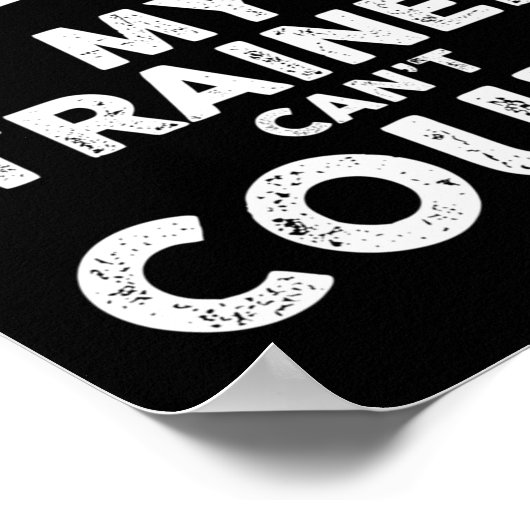 My Trainer Can't Count Funny Gym Workout Long Slee Poster (Ecke)