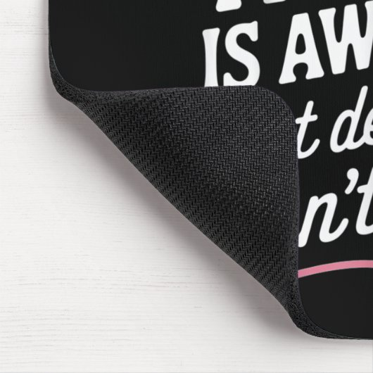 My Trainer Is Awesome But Can't Count Funny Gym  Mousepad (Ecke)