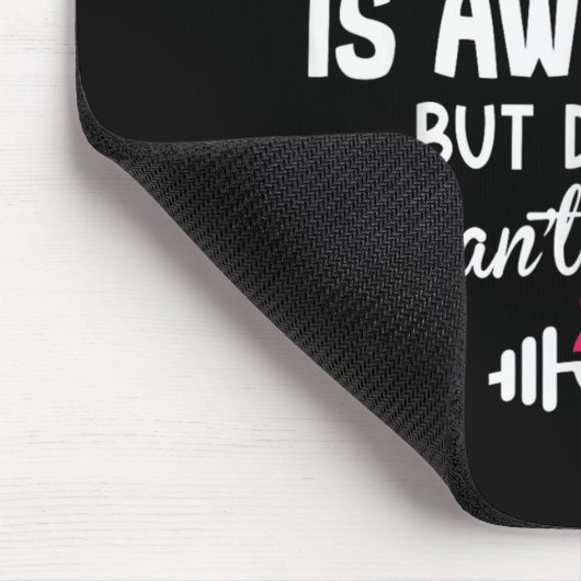 My Trainer Is Awesome But Can't Count Funny Gym  Mousepad (Ecke)