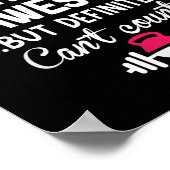 My Trainer Is Awesome But Can't Count Funny Gym Poster (Ecke)