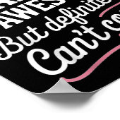 My Trainer Is Awesome But Can't Count Funny Gym Poster (Ecke)