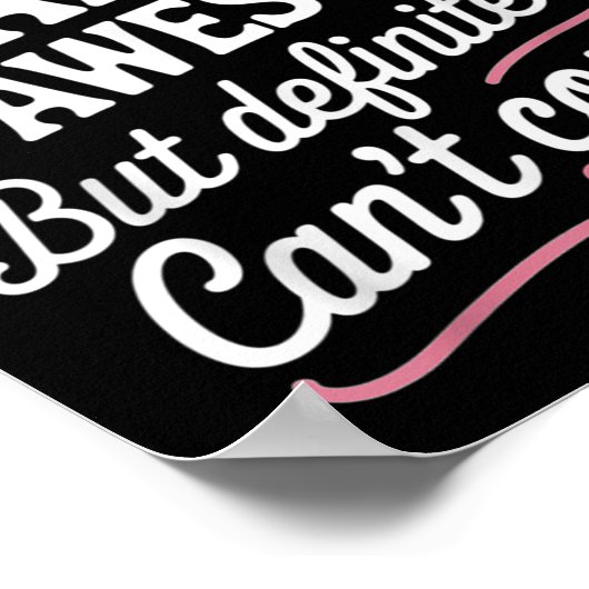 My Trainer Is Awesome But Can't Count Funny Gym Poster (Ecke)