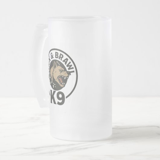 My Treats My House Beer Mug Mattglas Bierglas (Vorderseite Links)