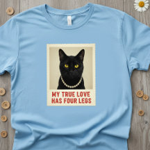 My True Love Has Four Legs Black Cat Photo Pearl 
