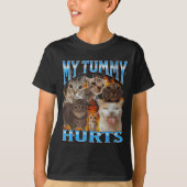 My Tummy Hurts Funny Cat Meme Bootleg Graphic T-Shirt (Vorderseite)