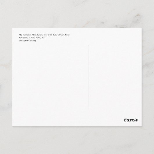 My Turbulent Miss with Taba Postcard Postkarte (Rückseite)