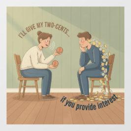 My Two Cents Fensteraufkleber