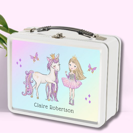 "My Unicorn" Easy and Fun Retro School Metall Brotdose