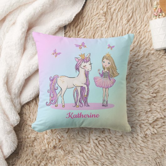 "My Unicorn" Gold Sparkle Kissen (Decke)