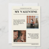 My Valentine Customizable Newspaper Photos Card Einladung (Vorderseite)