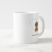 My Valentine Has Paws Cockapoo Dog Lover Jumbo-Tasse (Vorderseite Rechts)
