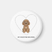 My Valentine Has Paws Cockapoo Dog Lover Magnet (Vorne)