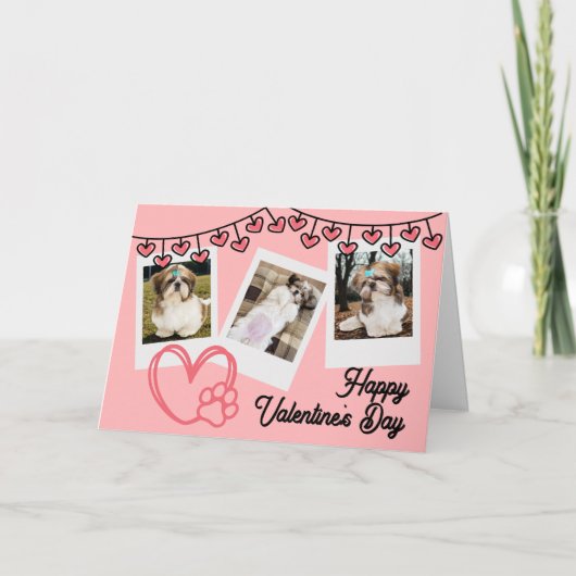 My Valentine Has Paws Feiertagskarte (Vorderseite)