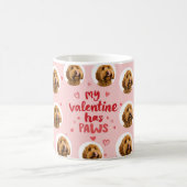 My Valentine Has Paws Personalized Dog Photo Kaffeetasse (Mittel)