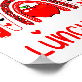 My Valentines Call Me Lunch Lady Rainbow Valentine Poster (Ecke)