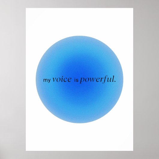 My voice is powerful poster (Vorne)