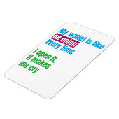 My wallets is like an onion -joke quote- magnet (Linke Seite)
