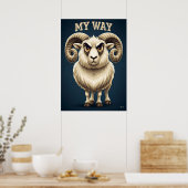 My Way Ram – Funny Cartoon Character Art Poster (Küche)