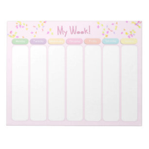 My Week Notepad Notizblock