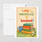 "My Weekend Is Booked" Postkarte (Vorne/Hinten)