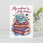 My weekend is fully booked einladung (Stehend Vorderseite)