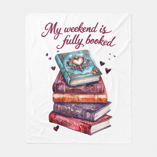 My weekend is fully booked fleecedecke (Vorderseite)