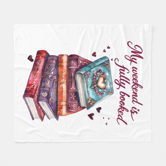 My weekend is fully booked fleecedecke (Vorderseite (Horizontal))