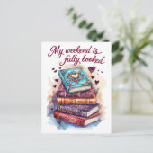 My weekend is fully booked postkarte (Stehend Vorderseite)