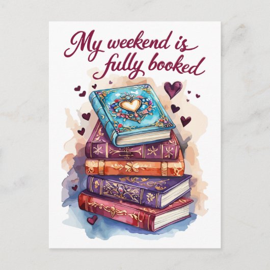 My weekend is fully booked postkarte (Vorderseite)