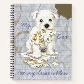 My Westie Ate my Lessingplan Notizbuch (Vorderseite)