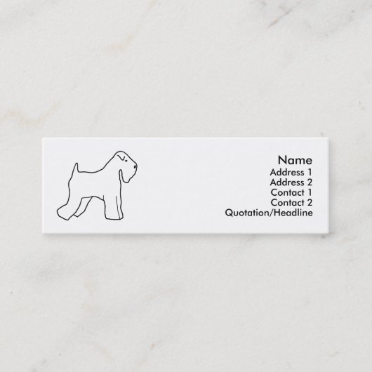 "My Wheaten Terrier" Mini Visitenkarte (Vorderseite)