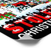 My Whippet Stolen My Christmas Sweater Santa Dog O Poster (Ecke)