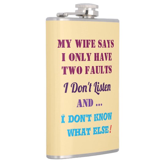 My Wife and My Faults Flachmann (Rechts)