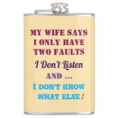 My Wife and My Faults Flachmann (Vorderseite)