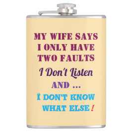 My Wife and My Faults Flachmann