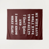 My Wife and My Faults Wandteppich (Vorderseite (Horizontal))