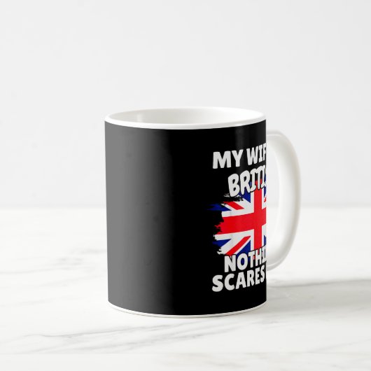 My Wife Is British Funny Great Britain Flag Gift F Kaffeetasse (VorderseiteRechts)