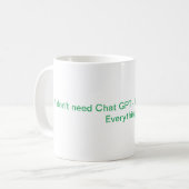 My wife knows Everything - Chat GPT Kaffeetasse (Vorderseite Links)