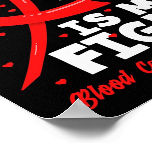 My Wife's Fight Is My Fight Blood Cancer Awareness Poster (Ecke)