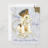 My Wire Fox Terrier Ate Mein Lektionsplan Postkarte (Vorne/Hinten)
