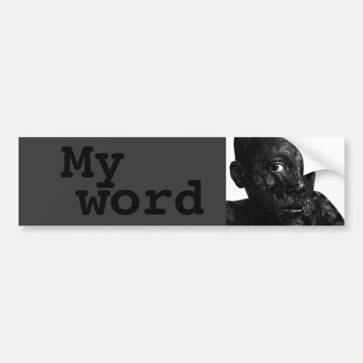 my word in blacq autoaufkleber (Vorne)