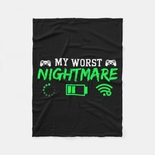 My Worst Gamer Funny Gaming Men Teen Boys Kids Fleecedecke (Vorderseite)