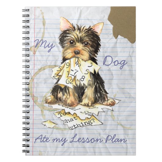 My Yorkie Ate my Lessingplan Notizblock (Vorderseite)
