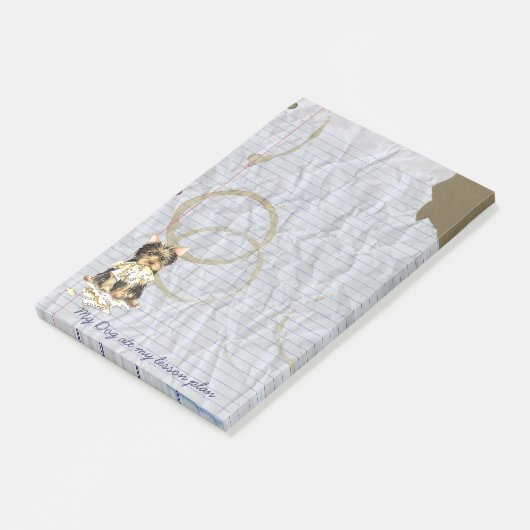 My Yorkie Ate my Lessingplan Post-it Klebezettel (angewinkelt)