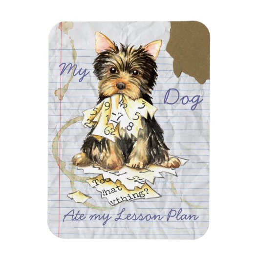 My Yorkie Ate my Lesson Plan Magnet (Vertikal)