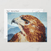 Mya - Red-Schwanz Hawk Postcard Postkarte (Vorne/Hinten)