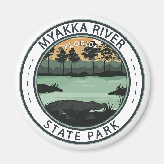 Myakka River Staat Park Florida Abzeichen Magnet (Vorne)