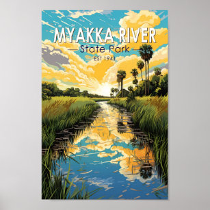 Myakka River Staat Park Florida Kunst, Dichtung un Poster