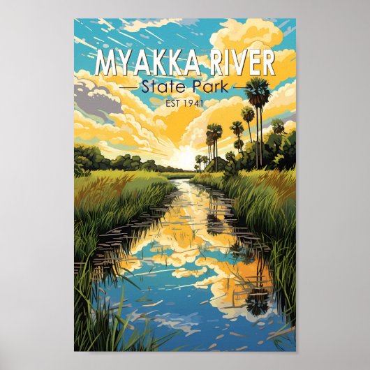 Myakka River Staat Park Florida Kunst, Dichtung un Poster (Vorne)