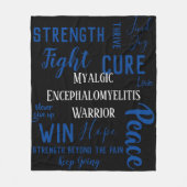 Myalgic Enzephalomyelitis Kriegersdecke Fleecedecke (Vorderseite)